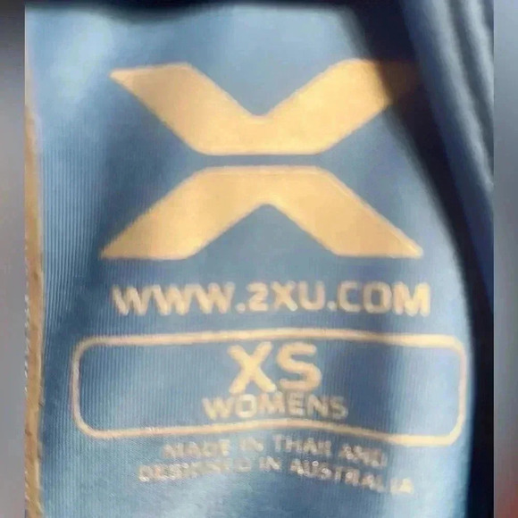 2XU blue grey core support  training athletic comfort compression tank top XS - Picture 4 of 4